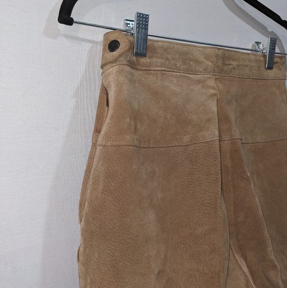 Vintage Tan Leather High Rise Giorgio St Angelo Pants/Trousers Size Small - Picture 9 of 10